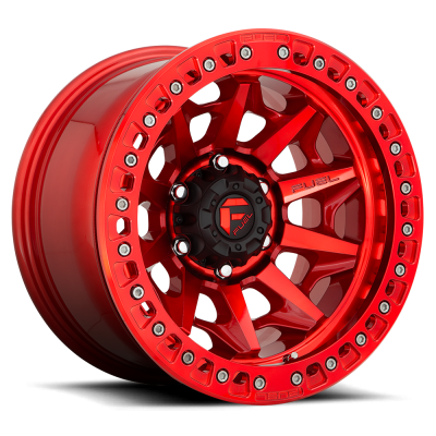 Aluminum Wheels 17X9 Covert Beadlock D113 5 On 127 Candy Red 71.5 Bore -15 Offset Multi Spoke Fuel Off Road Wheels