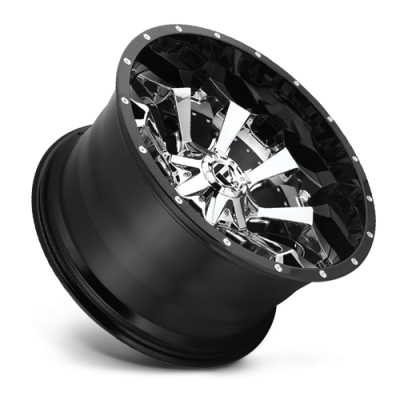 Aluminum Wheels 20X10 Assault D246 6 On 135/6 On 139.7 Chrome/Gloss Black Lip 106.1 Bore -18 Offset 8 Spoke Fuel Off Road Wheels