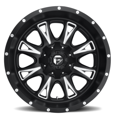 Aluminum Wheels 17X9 Throttle D513 5 On 114.3/5 On 127 Black/Milled 78.1 Bore -12 Offset Fuel Off Road Wheels