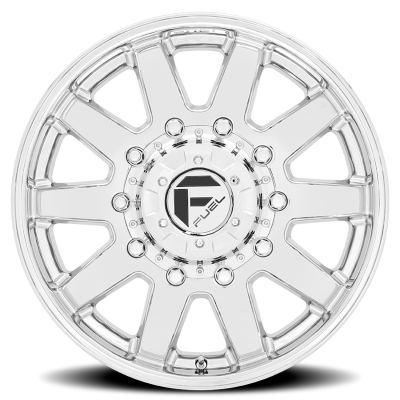 Dually Wheels 20X8.25 Maverick Dually D536 10 On 225 Chrome 170.1 Bore 105 Offset 7 Spoke Front Dually Fuel Off Road Wheels