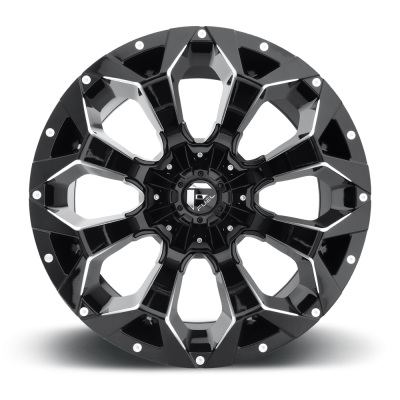 Aluminum Wheels 20X12 Assault D546 5 On 114.3/5 On 127 Matte Black/Milled 78.1 Bore -43 Offset 8 Spoke Fuel Off Road Wheels