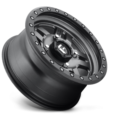 Aluminum Wheels 15X7 Anza UTV D558 4 On 136 Matte Anthracite Gray Black Ring 110.2 Bore 13 Offset 5 Spoke Fuel Off Road Wheels