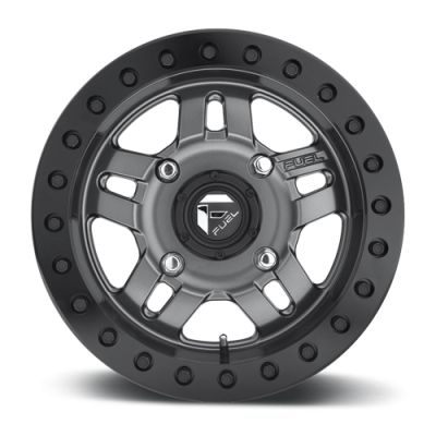 Aluminum Wheels 15X7 Anza UTV D558 4 On 136 Matte Anthracite Gray Black Ring 110.2 Bore 13 Offset 5 Spoke Fuel Off Road Wheels