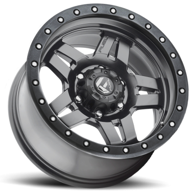 Aluminum Wheels 17X8.5 Anza D558 5 On 114.3 Matte Gunmetal Gray 72.6 Bore -6 Offset 5 Spoke Fuel Off Road Wheels