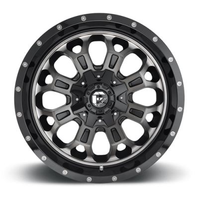 Aluminum Wheels 20X9 Crush D561 5 On 114.3/5 On 127 Gloss Black Double Dark Tint Machined Face 78.1 Bore 1 Offset 8 Spoke Fuel Off Road Wheels