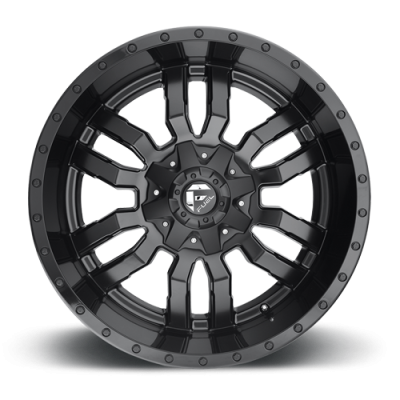 Aluminum Wheels 17X9 Sledge D596 5 On 114.3/5 On 127 Matte Black/Gloss Black Lip 78.1 Bore 1 Offset Fuel Off Road Wheels