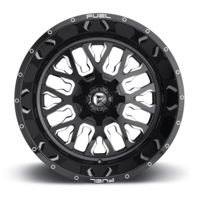 Aluminum Wheels 22X12 Stroke D611 5 On 114.3/5 On 127 Gloss Black/Milled 78.1 Bore -44 Offset Fuel Off Road Wheels