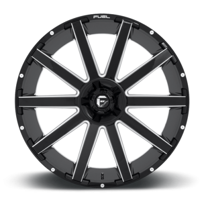 Aluminum Wheels 20X9 Contra D616 5 On 114.3/5 On 127 Matte Black/Milled 78.1 Bore 1 Offset Multi Spoke Fuel Off Road Wheels