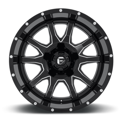 Aluminum Wheels 17X9 Vandal D627 5 On 114.3/5 On 127 Gloss Black/Milled 78.1 Bore 1 Offset Fuel Off Road Wheels