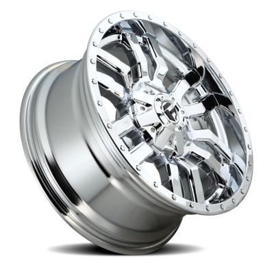 Aluminum Wheels 20X10 Sledge D631 5 On 139.7/5 On 150 Chrome Plated 110.1 Bore -18 Offset Fuel Off Road Wheels