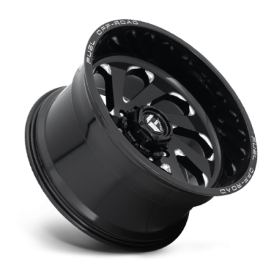 Aluminum Wheels 22X12 Vortex D637 6 On 135 Gloss Black Milled 87.1 Bore -44 Offset Fuel Off Road Wheels