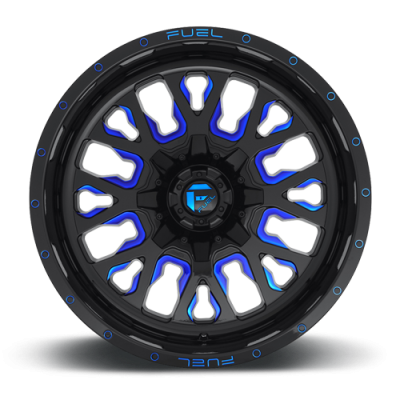 Aluminum Wheels 20X12 Stroke D645 5 On 114.3/5 On 127 Gloss Blue/Milled 78.1 Bore -43 Offset Fuel Off Road Wheels