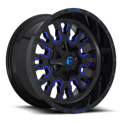 Aluminum Wheels 20X9 Stroke D645 5 On 114.3/5 On 127 Gloss Blue/Milled 78.1 Bore 1 Offset Fuel Off Road Wheels