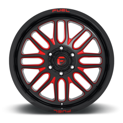 Aluminum Wheels 20X9 Ignite D663 5 On 127 Gloss Black Red Tinted Clear 71.5 Bore 1 Offset Fuel Off Road Wheels