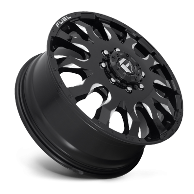Dually Wheels 20X8.25 Blitz Dually D673 8 On 165.1 Gloss Black Milled 117 Bore 105 Offset Multi Spoke Front Dually Fuel Off Road Wheels