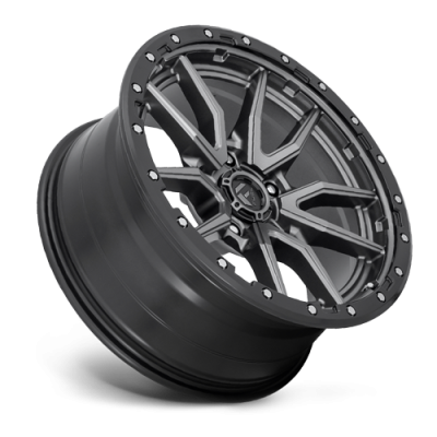 Aluminum Wheels 20X10 Rebel D680 5 On 127 Matte Gunmetal Gray Black Bead Ring 75.3 Bore -18 Offset Fuel Off Road Wheels