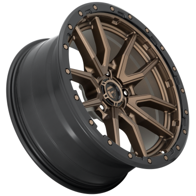 Aluminum Wheels 20X10 Rebel D681 5 On 127 Matte Bronze Black Bead Ring 75.3 Bore -18 Offset Fuel Off Road Wheels