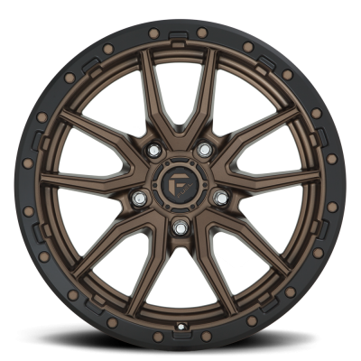 Aluminum Wheels 20X10 Rebel D681 5 On 127 Matte Bronze Black Bead Ring 75.3 Bore -18 Offset Fuel Off Road Wheels