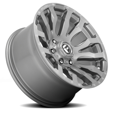 Aluminum Wheels 20X9 Blitz D693 5 On 127 Brushed Gunmetal Gray Tinted Clear 71.5 Bore 1 Offset Multi Spoke Fuel Off Road Wheels