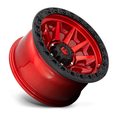 Aluminum Wheels 17X9 Covert D695 5 On 127 Candy Red Black Bead Ring 71.5 Bore 1 Offset Multi Spoke Fuel Off Road Wheels