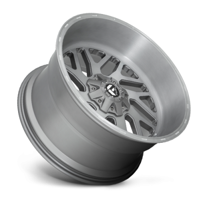 Aluminum Wheels 20X12 Triton Platinum D715 5 On 127/5 On 139.7 Brush Gunmetal Gray/Clear Tint 87.1 Bore -43 Offset Mesh Spoke Fuel Off Road Wheels