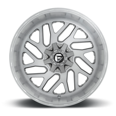 Aluminum Wheels 22X10 Triton Platinum D715 5 On 114.3/5 On 127 Brush Gunmetal Gray/Clear Tint 78.1 Bore -18 Offset Mesh Spoke Fuel Off Road Wheels