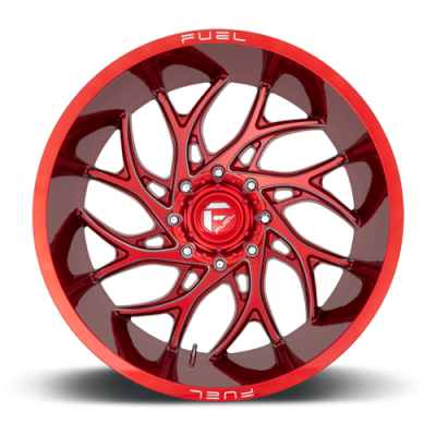 Aluminum Wheels 20X10 Runner D742 5 On 127 Candy Red Milled 71.5 Bore -18 Offset Fuel Off Road Wheels