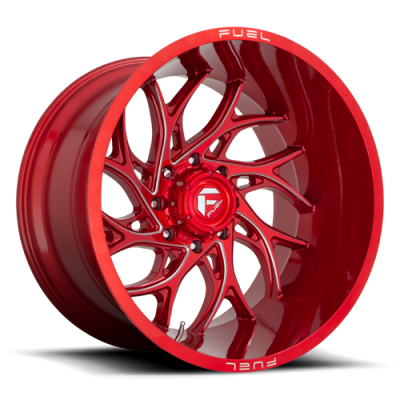 Aluminum Wheels 22X10 Runner D742 5 On 127 Candy Red Milled 71.5 Bore -18 Offset Fuel Off Road Wheels