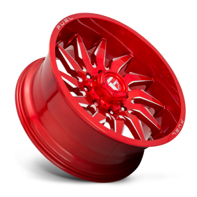 Aluminum Wheels 24X12 Saber D745 5 On 127 Candy Red Milled 71.5 Bore -44 Offset Fuel Off Road Wheels