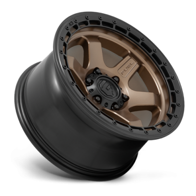 Aluminum Wheels 17X9 Block D751 5 On 127 Matte Bronze/Black Ring 71.5 Bore 1 Offset 6 Spoke Fuel Off Road Wheels