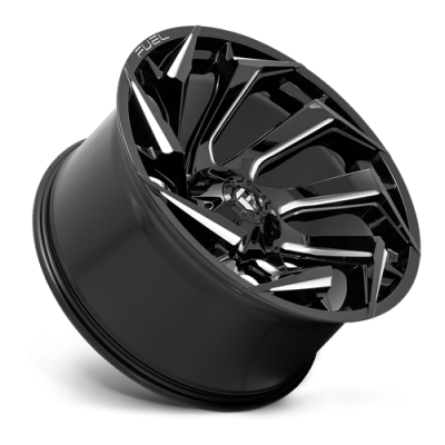 Aluminum Wheels 17X9 Reaction D753 5 On 114.3/5 On 127 Gloss Black/Milled 78.1 Bore 1 Offset Fuel Off Road Wheels