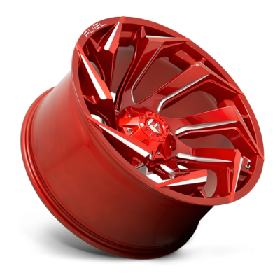 Aluminum Wheels 22X12 Reaction D754 5 On 127/5 On 139.7 Candy Red Milled 87.1 Bore -44 Offset Fuel Off Road Wheels