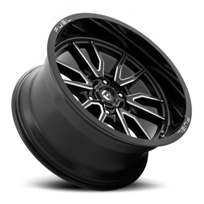 Aluminum Wheels 20X9 Clash 6 D761 6 On 135 Gloss Black Milled 87.1 Bore 1 Offset Multi Spoke Fuel Off Road Wheels