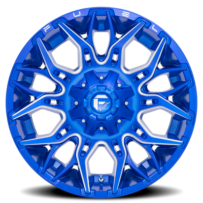 Aluminum Wheels 20X9 Twitch D770 5 On 114.3/5 On 127 Anodized Blue Milled 78 Bore 1 Offset Fuel Off Road Wheels