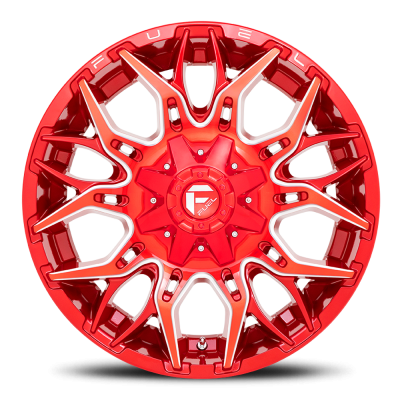 Aluminum Wheels 20X9 Twitch D771 5 On 114.3/5 On 127 Candy Red Milled 78 Bore 1 Offset Fuel Off Road Wheels