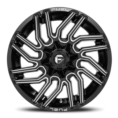 Aluminum Wheels 20X10 Typhoon D773 5 On 114.3/5 On 127 Gloss Black/Milled 78 Bore -18 Offset Fuel Off Road Wheels