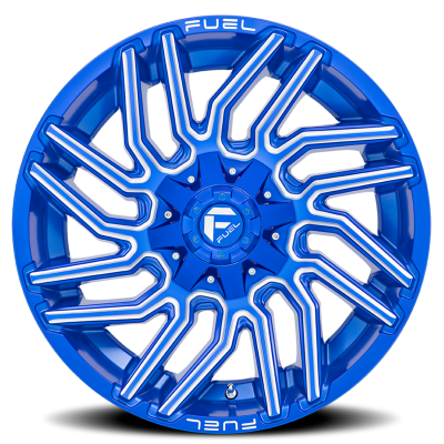 Aluminum Wheels 20X9 Typhoon D774 5 On 114.3/5 On 127 Anodized Blue Milled 78.1 Bore 1 Offset Fuel Off Road Wheels