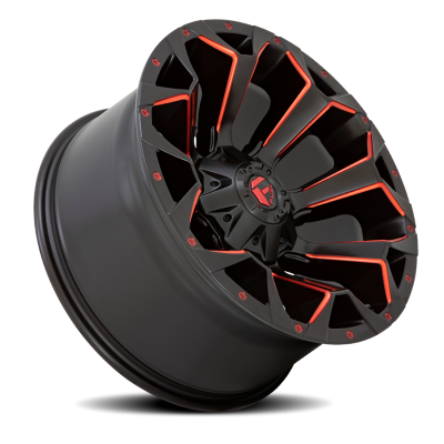 Aluminum Wheels 17X9 Assault D787 5 On 114.3/5 On 127 Matte Black Milled Red Tint 78.1 Bore 1 Offset Fuel Off Road Wheels