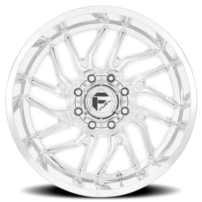 Aluminum Wheels 20X10 Hurricane D809 5 On 127 Polished Milled 71.5 Bore -18 Offset Fuel Off Road Wheels