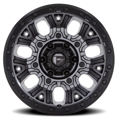 Aluminum Wheels 20X10 Traction D825 5 On 127 Gunmetal Gray/Black Ring 71.5 Bore -18 Offset Fuel Off Road Wheels