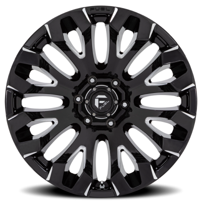 Aluminum Wheels 18X9 Quake D828 5 On 114.3 Gloss Black Milled 72.56 Bore 1 Offset Fuel Off Road Wheels