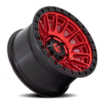 Aluminum Wheels 17X9 Cycle D834 5 On 127 Candy Red/Black Ring 71.5 Bore 1 Offset Fuel Off Road Wheels