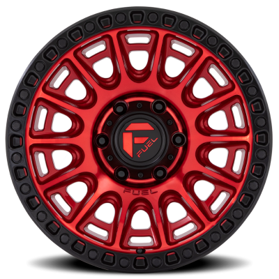 Aluminum Wheels 17X9 Cycle D834 5 On 127 Candy Red/Black Ring 71.5 Bore 1 Offset Fuel Off Road Wheels