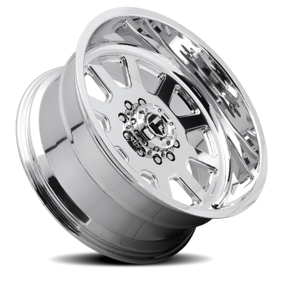 Dually Wheels 24X12 FF09D Dually DE09 Super Single PO 10 On 170 Polished 125.1 Bore -50 Offset Front Dually Fuel Off Road Wheels