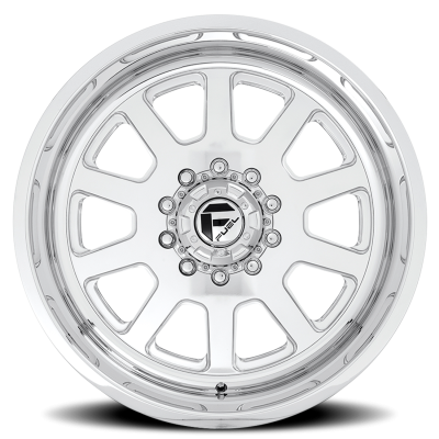 Dually Wheels 24X12 FF09D Dually DE09 Super Single PO 10 On 170 Polished 125.1 Bore -50 Offset Front Dually Fuel Off Road Wheels