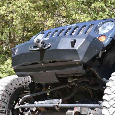 Jeep JK Front Bumper Skid Plate For 07-18 Wranger JK Rigid Series Steel Powdercoat Black Rock Slide Engineering