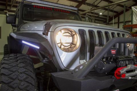 Jeep JL Headlight Guards For 18-Pres Wrangler JL Aluminum Fishbone Offroad