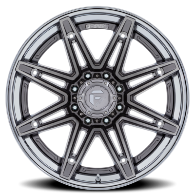 Aluminum Wheels 20X10 Brawl FC401AP 6 On 135 Platinum Silver Chrome Lip 87.1 Bore -18 Offset Fuel Off Road Wheels