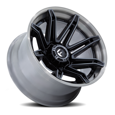 Aluminum Wheels 22X10 Brawl FC401BT 6 On 135 Gloss Black Brushed Dark Tint 87.1 Bore -18 Offset Fuel Off Road Wheels