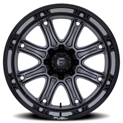 Aluminum Wheels 24X12 Darkstar FC853AB 5 On 114.3/5 On 127 Matte Gunmetal Gray/Black Lip 78.1 Bore -44 Offset Fuel Off Road Wheels